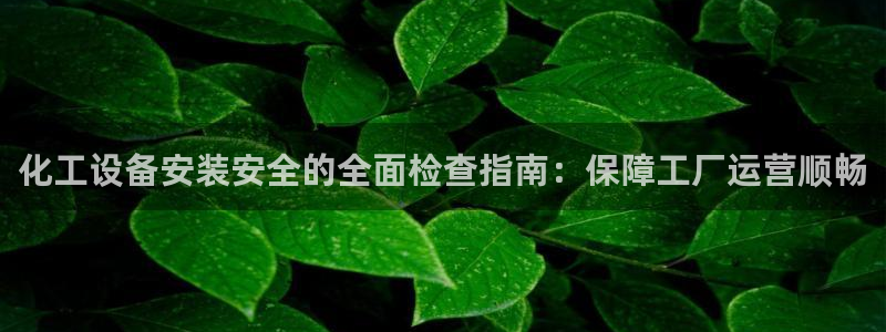 门徒平台李 5O6917 平台：化工设备安装安全的